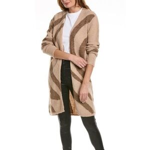 J.McLaughlin Natural Johanna Alpaca & Wool-blend Cardigan Brown Tan Small